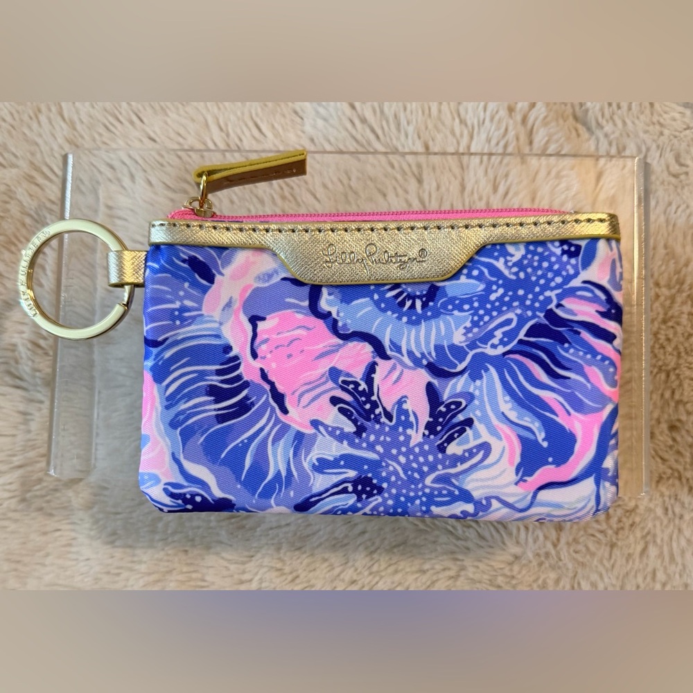 Lilly Pulitzer Classic Zippered ID Wallet Pocket Purse - Picture 2 of 5